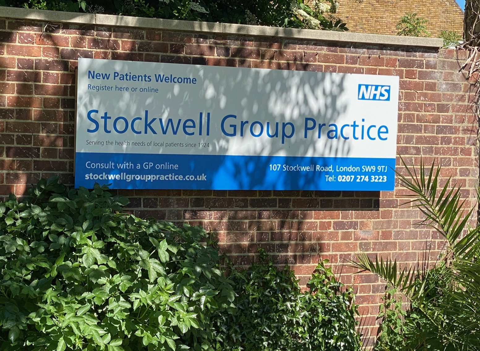 stockwell group practice building welcome sign